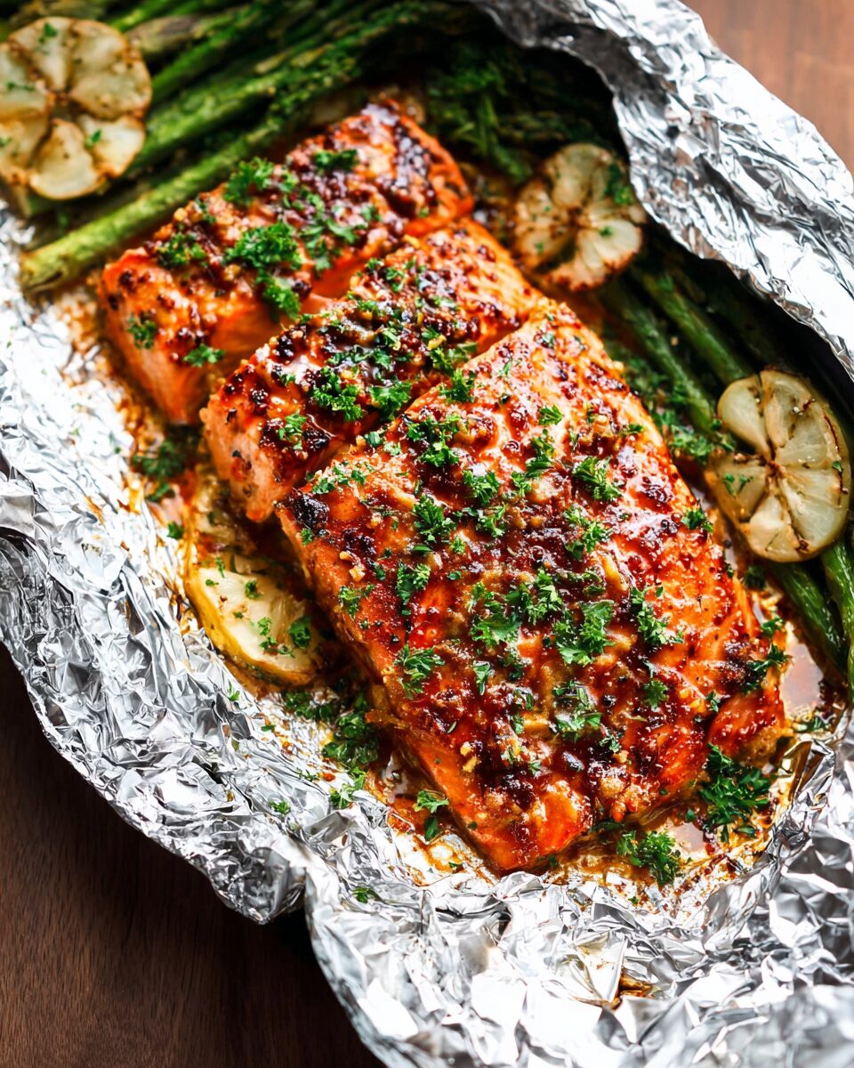 Honey Mustard Salmon in Foil