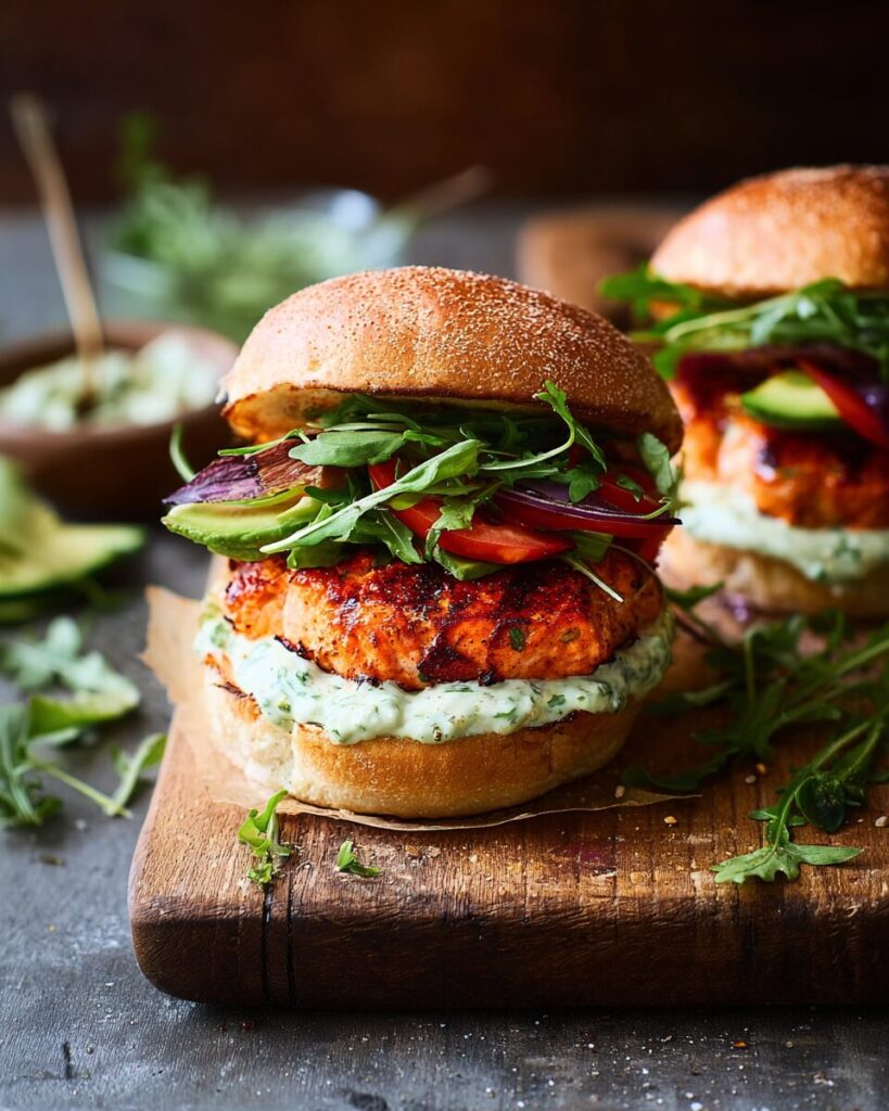 BLT Salmon Burgers