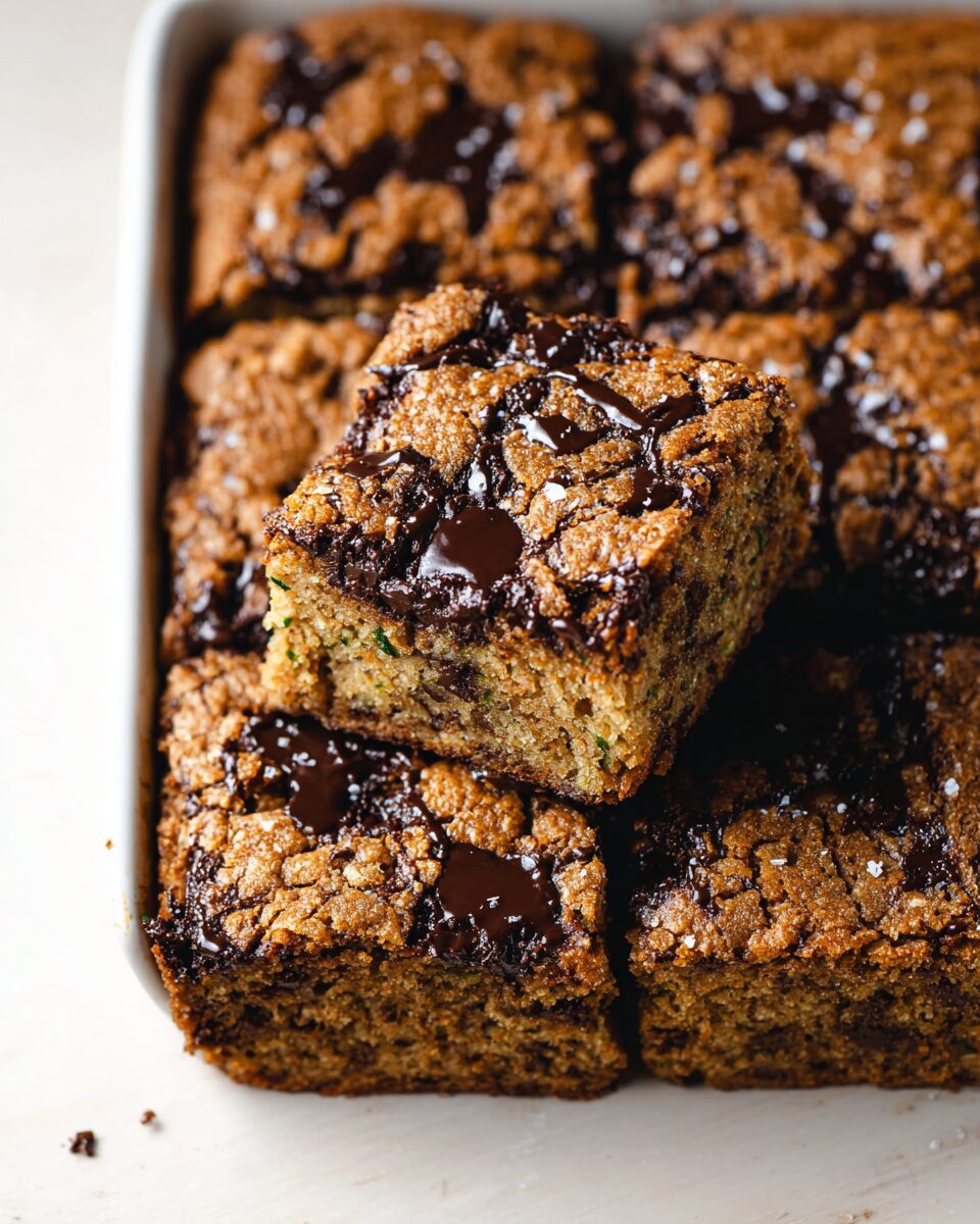 Chocolate Chunk Zucchini Blondies