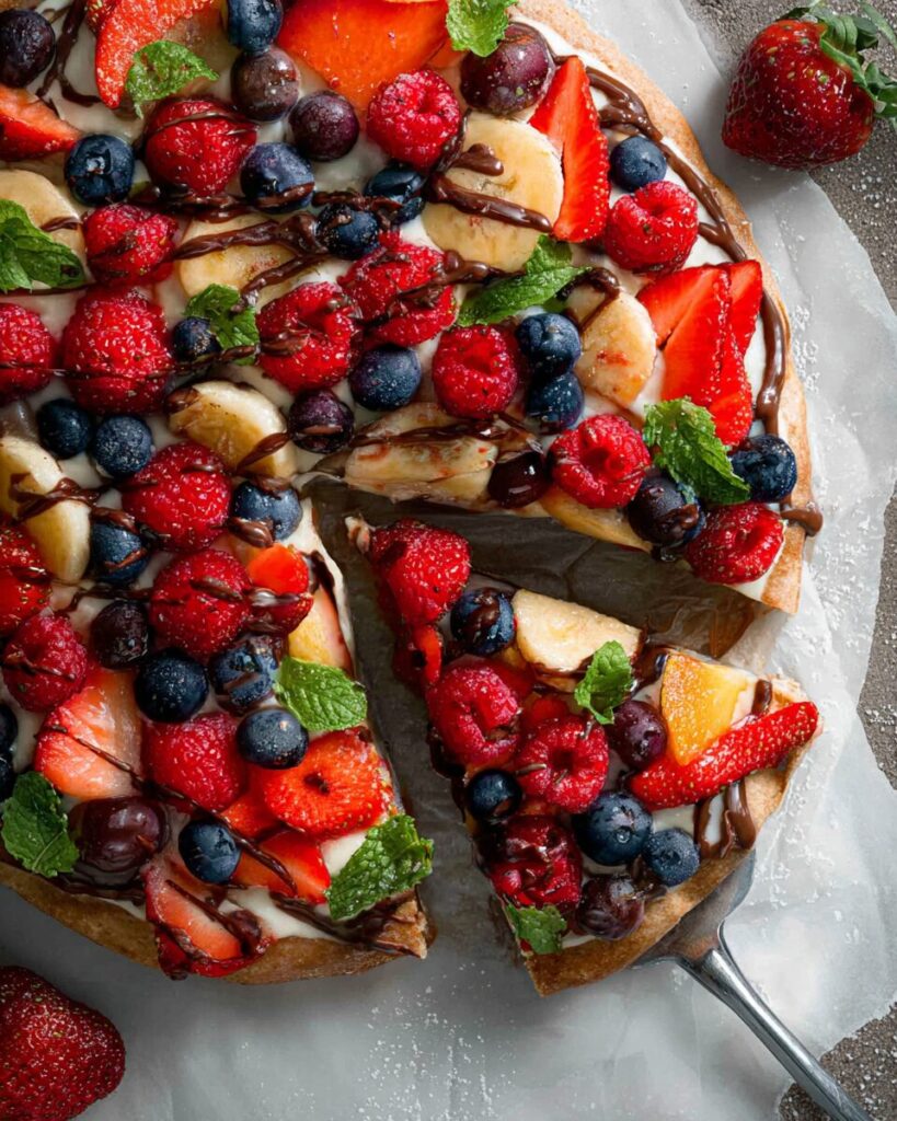 Summer fruit pizza