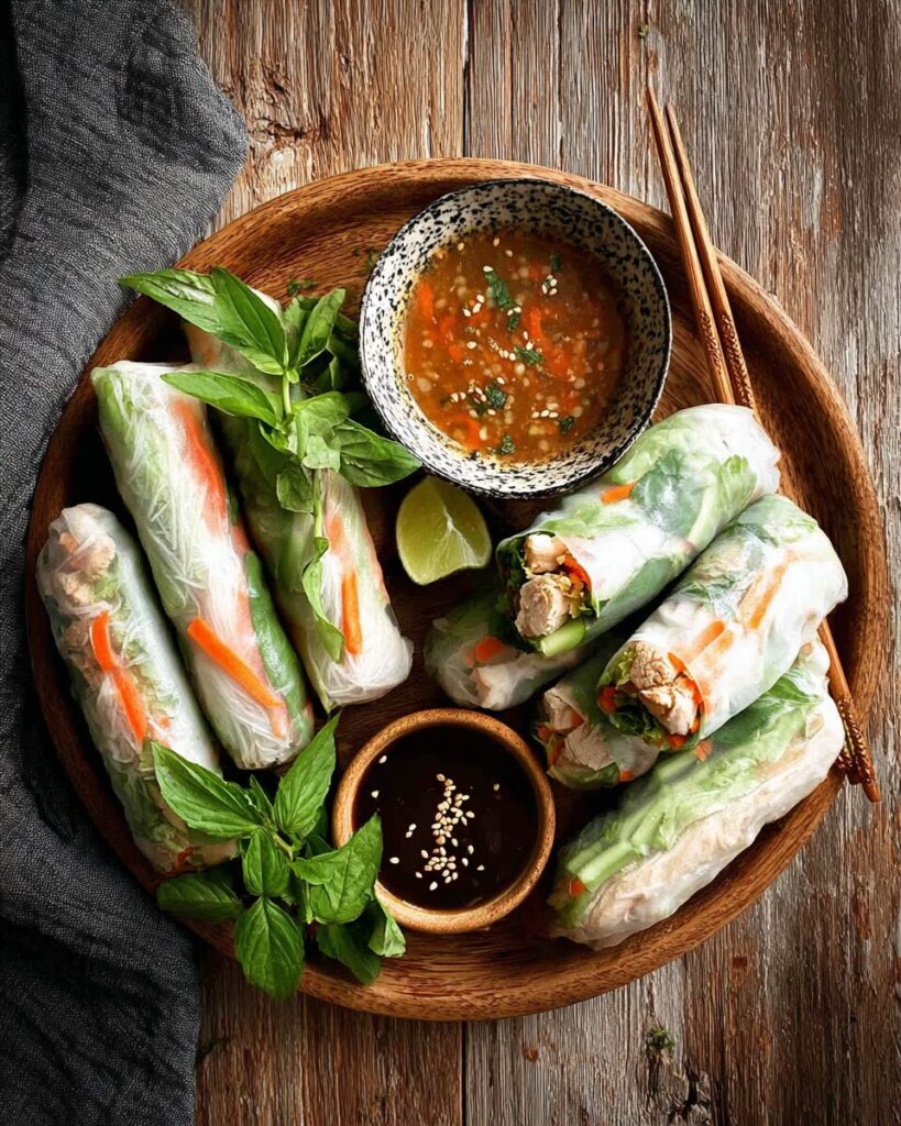 Vietnamese Summer Rolls with Chicken