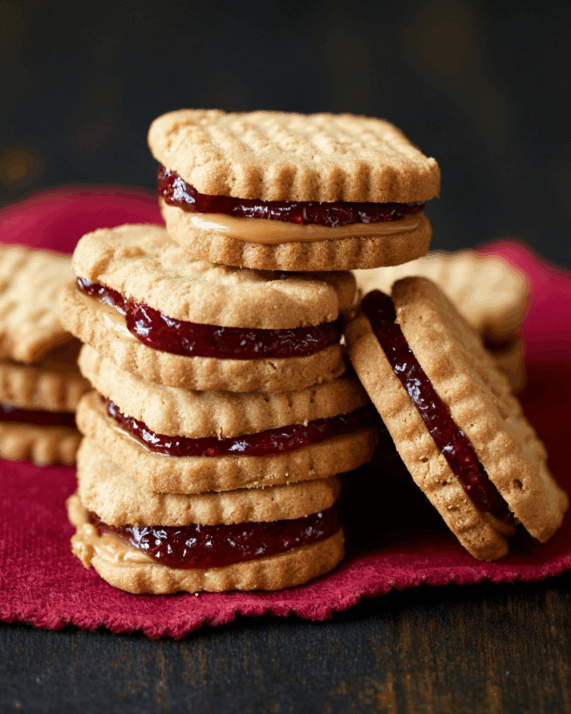 Peanut Butter and Jelly Sandwich Cookies