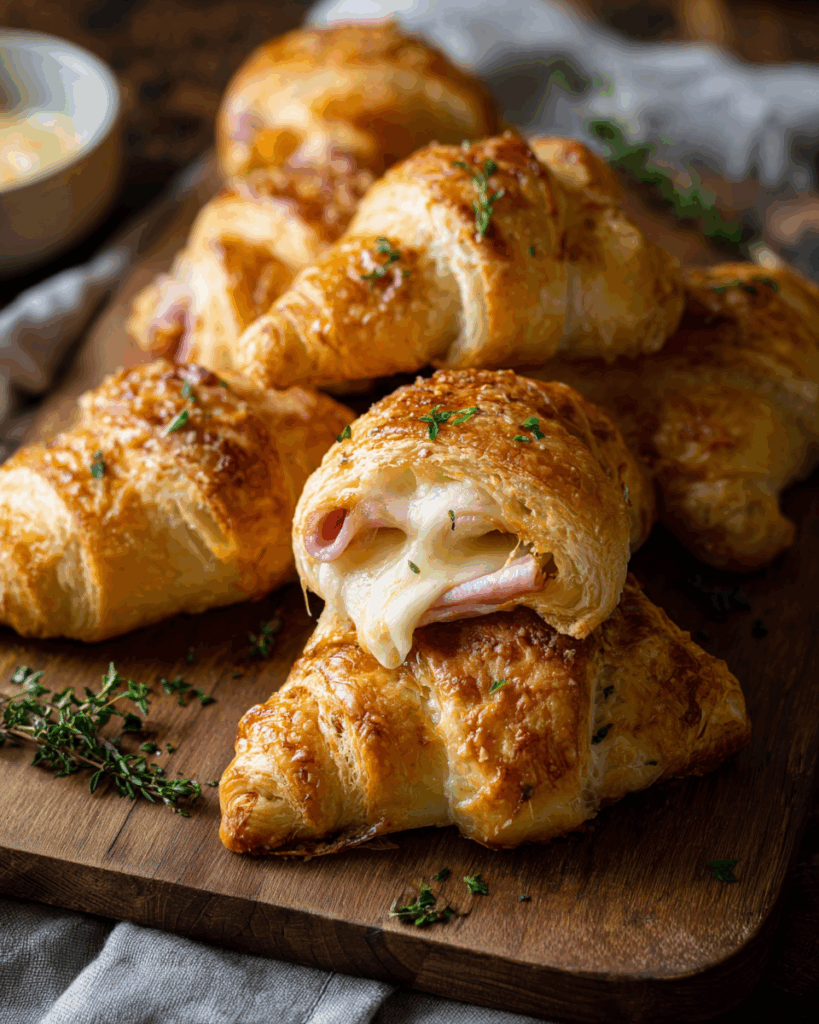 Ham and cheese crescent rolls