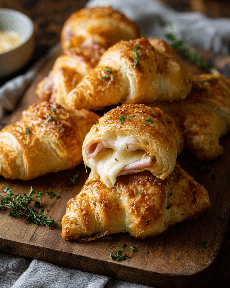 Ham and cheese crescent rolls
