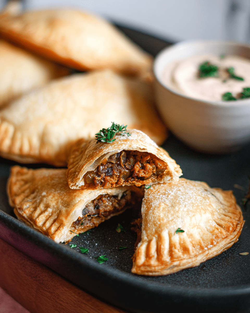 Flaky Vegan Empanadas with Mushroom & Walnut Filling
