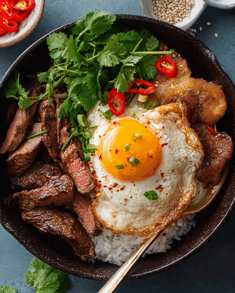 Bo Né (Vietnamese steak and eggs)
