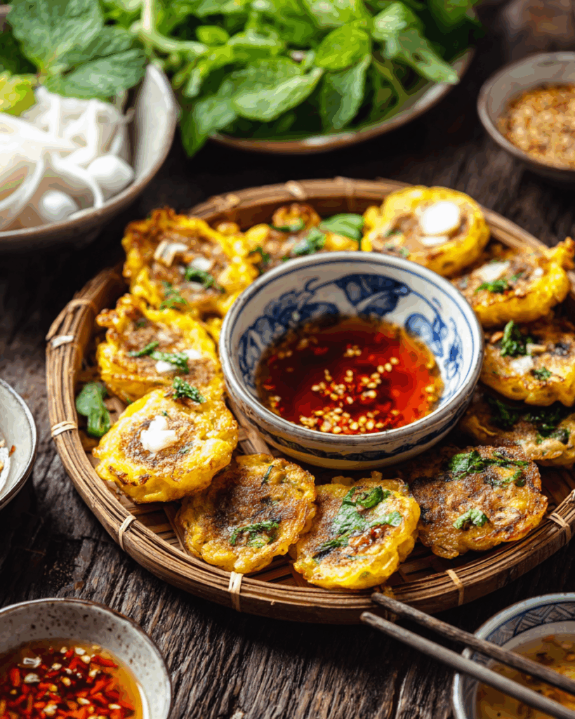 Vietnamese mini savory pancakes