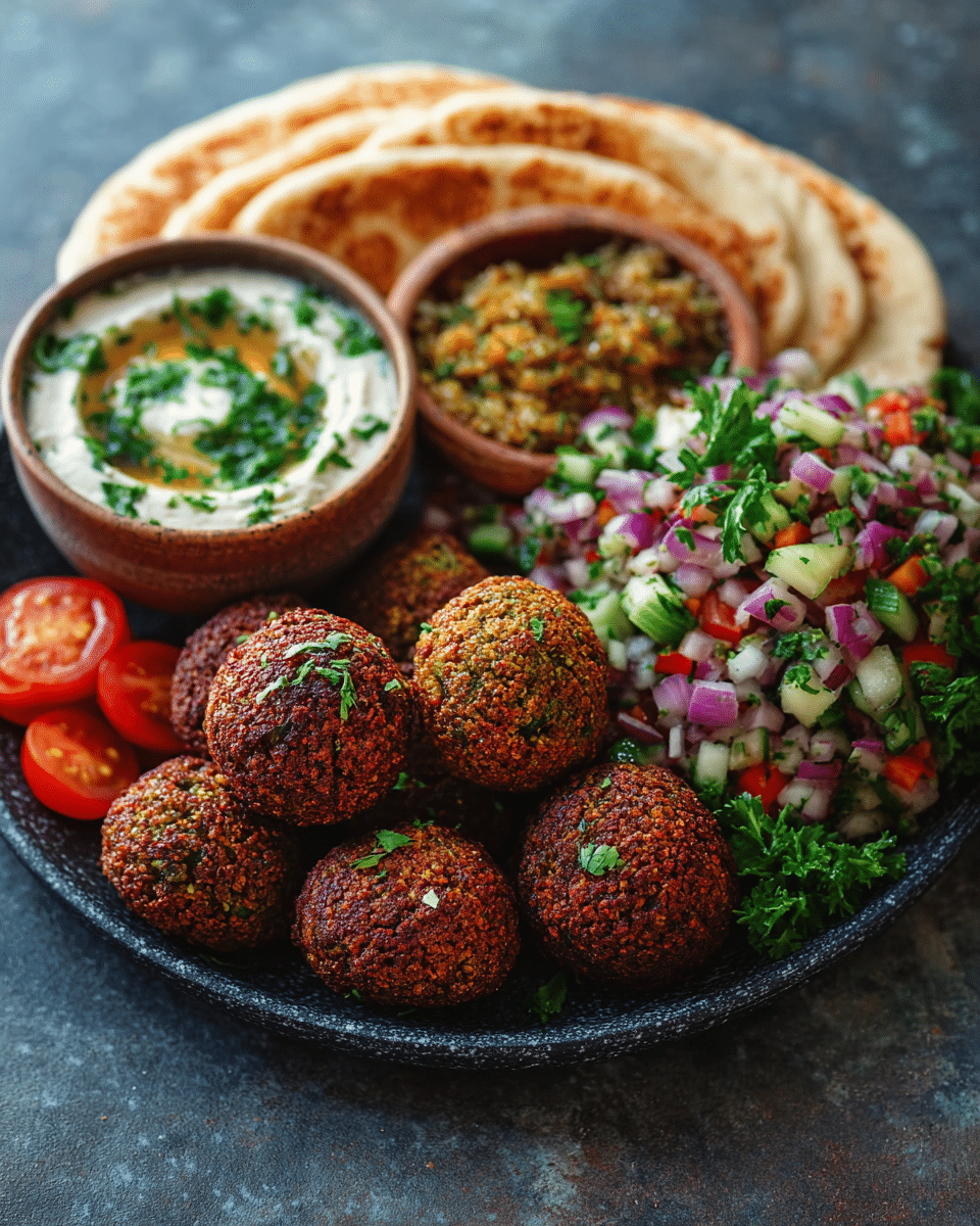 Middle Eastern Vegan Falafel Platter