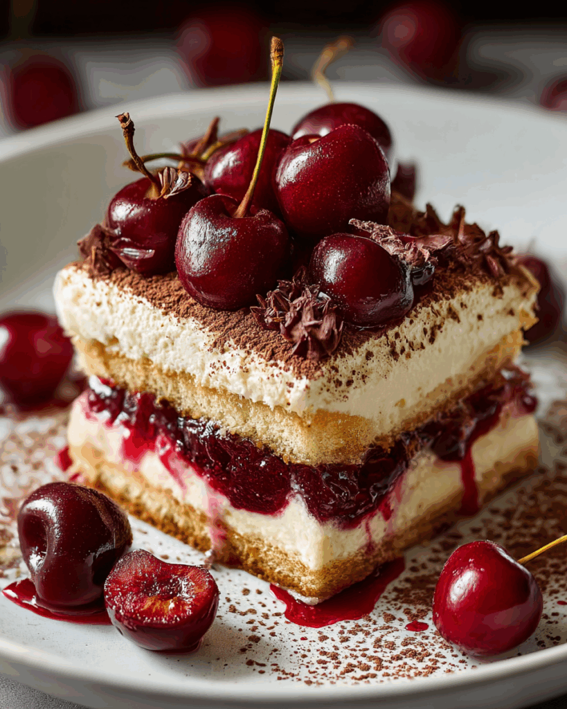 Cherries Jubilee Tiramisu