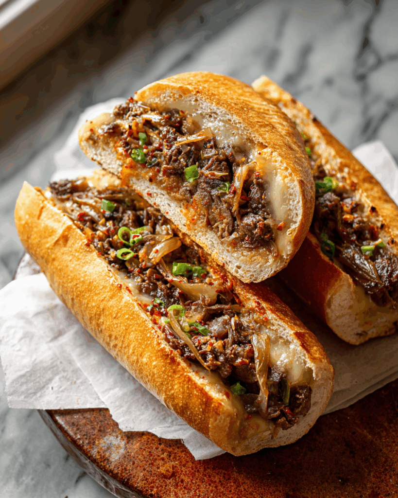 Korean‑Inspired Kimchi Bulgogi Cheesesteak