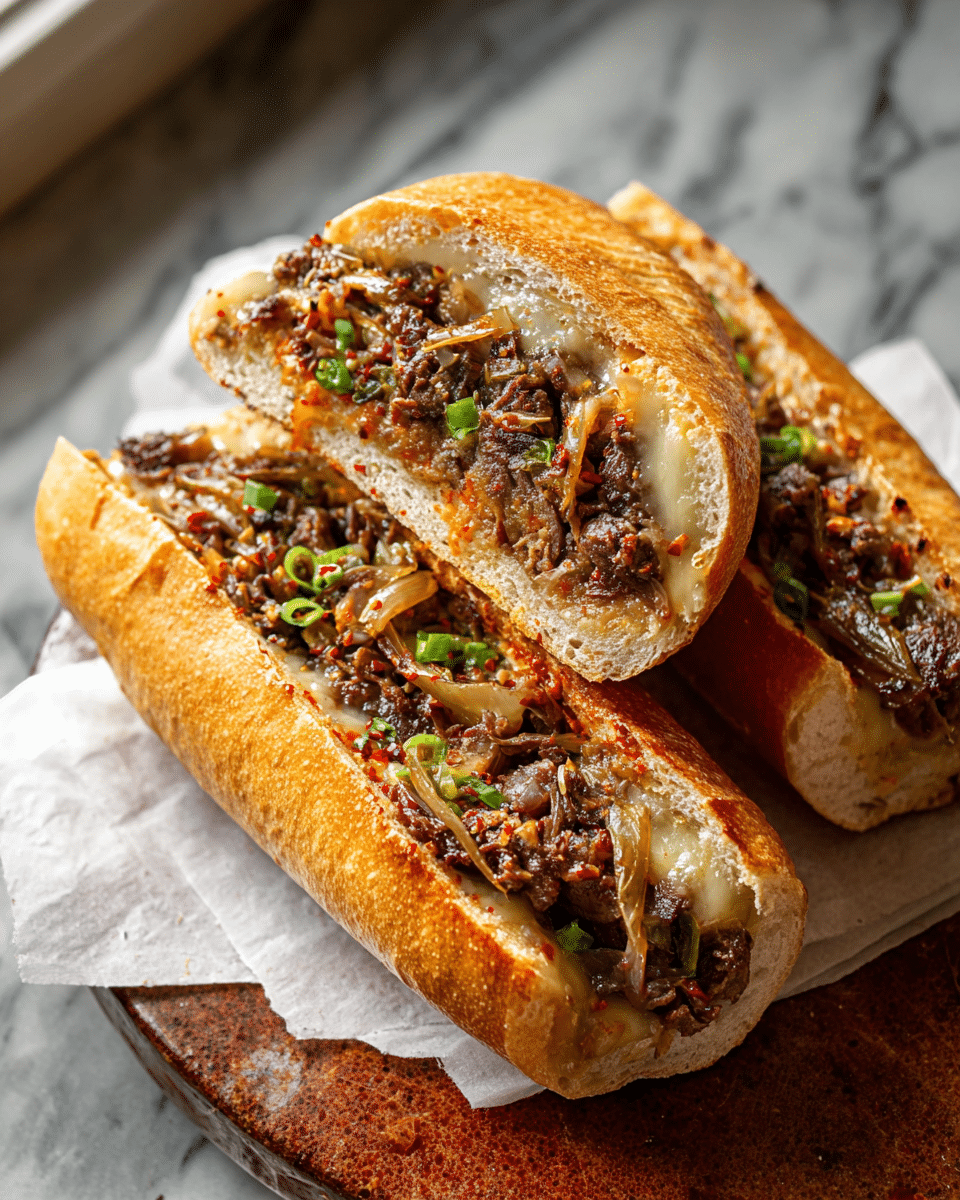 Korean‑Inspired Kimchi Bulgogi Cheesesteak