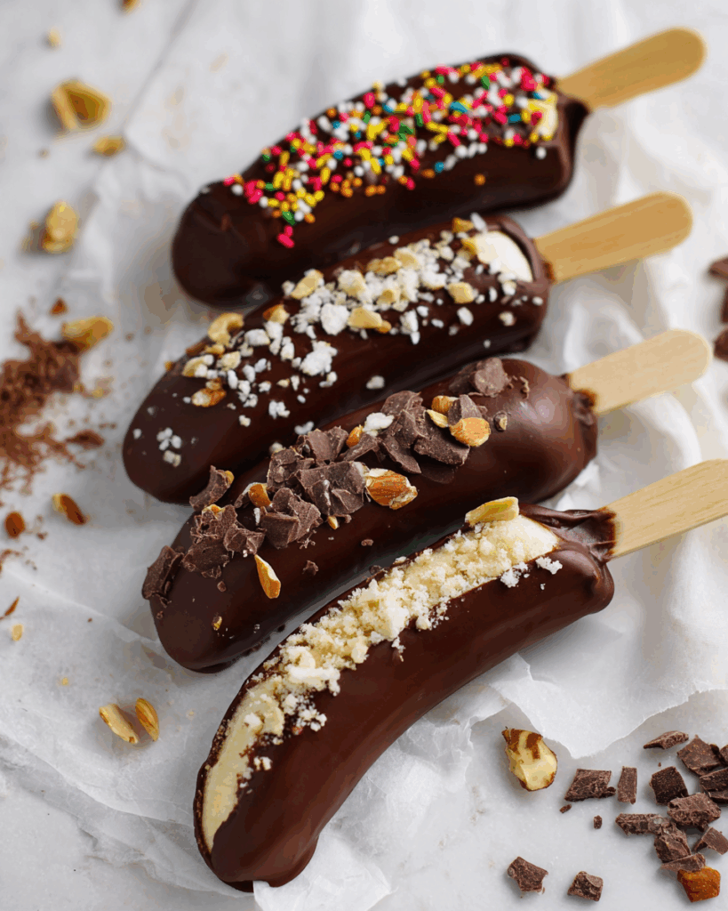 Healthy Chocolate Covered Bananas