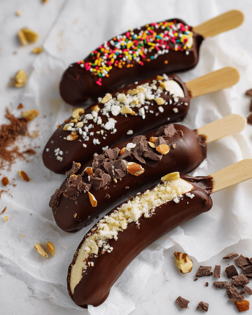 Healthy Chocolate Covered Bananas