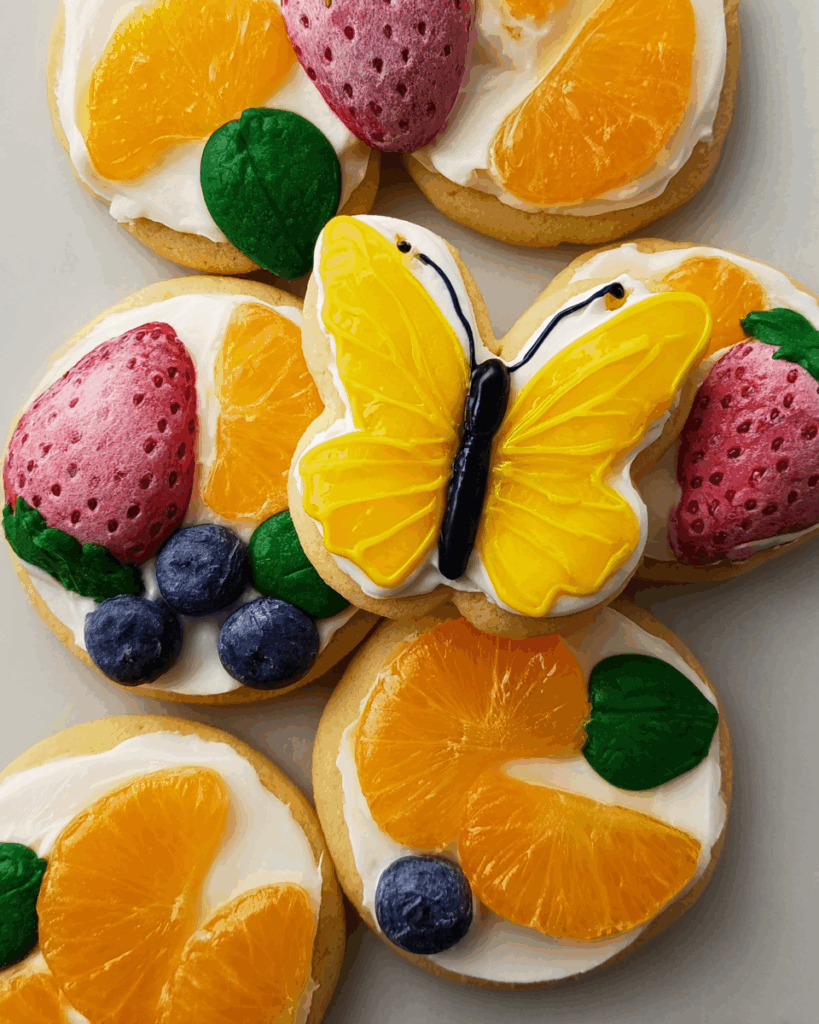 Butterfly fruit cookies