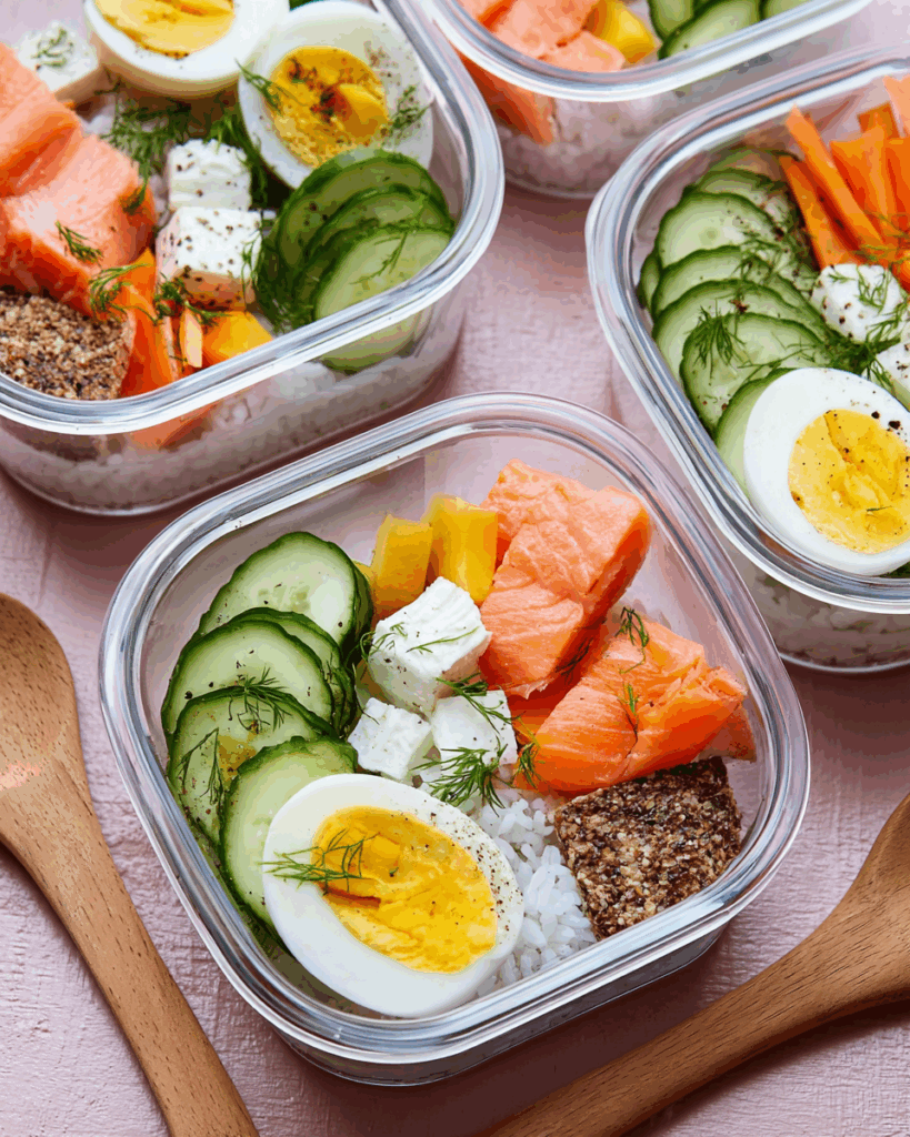 Smoked Salmon Protein-Packed Bento Boxes