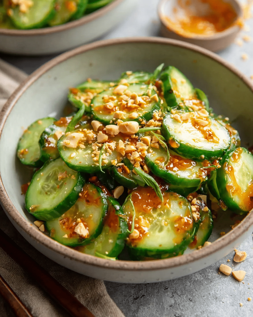 Crispy Peanut Butter Cucumber Salad