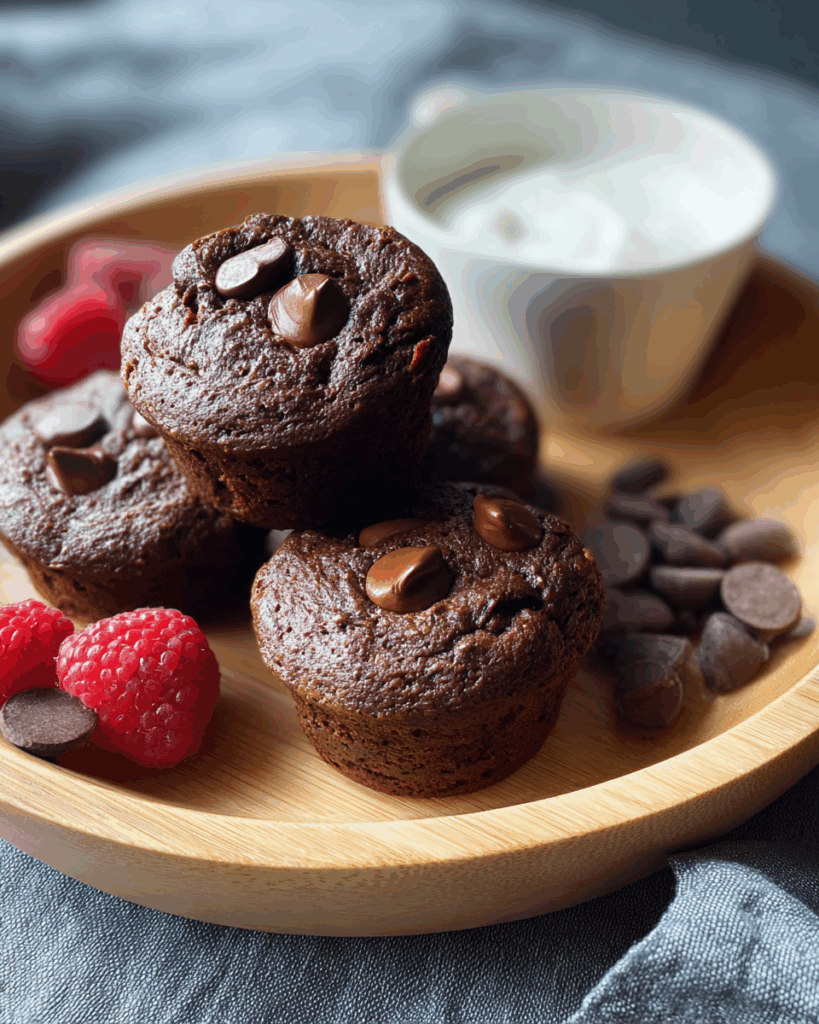 Mini Chocolate Banana Brownie Muffins