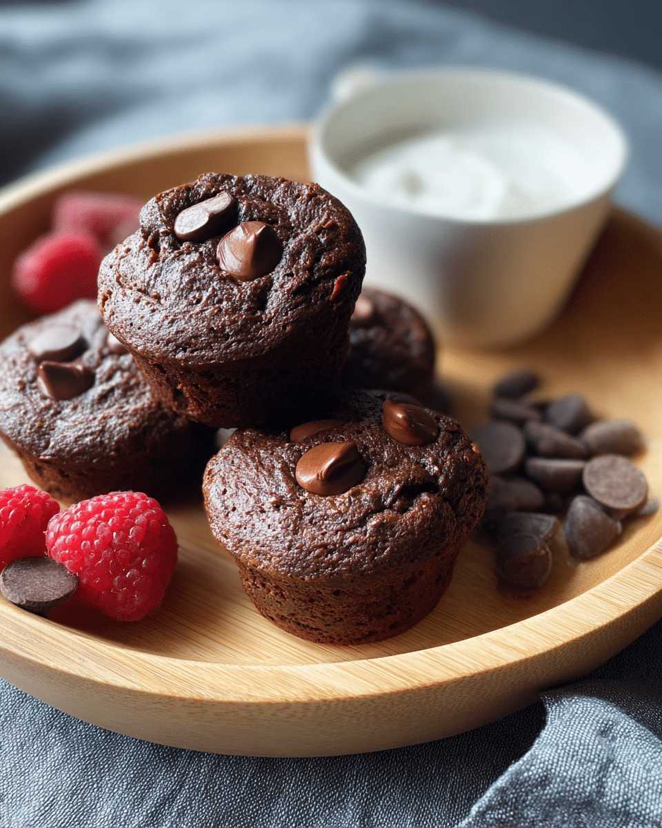 Mini Chocolate Banana Brownie Muffins