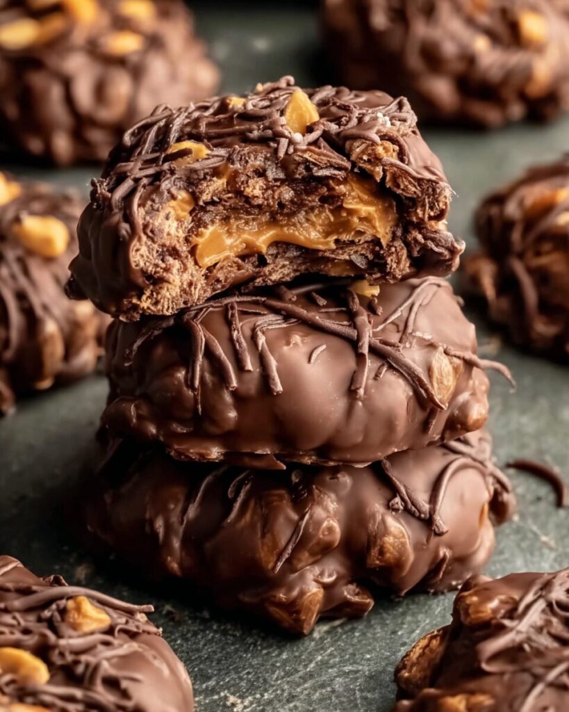 Chocolate Peanut Butter No‑Bake Cookies