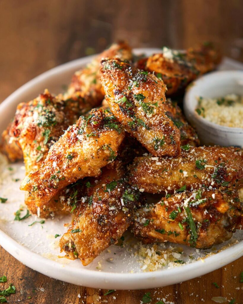 Baked Garlic Parmesan Chicken Wings