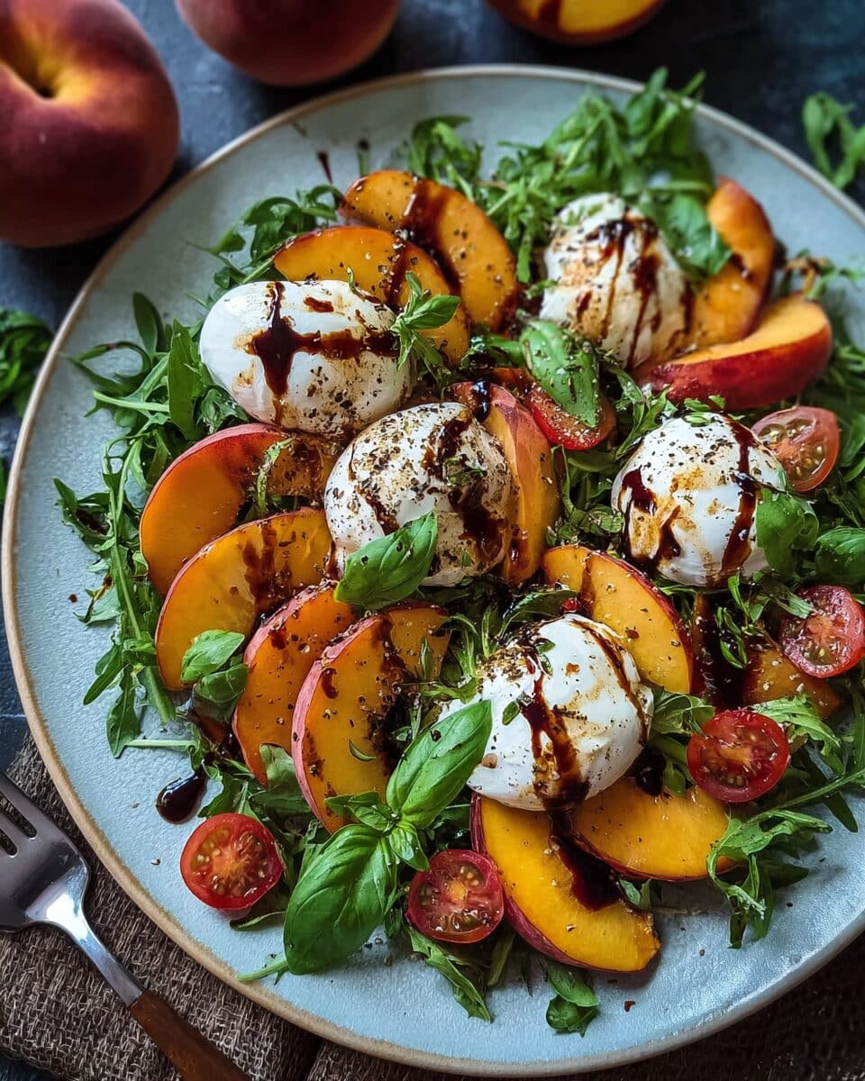 Peach Burrata Salad