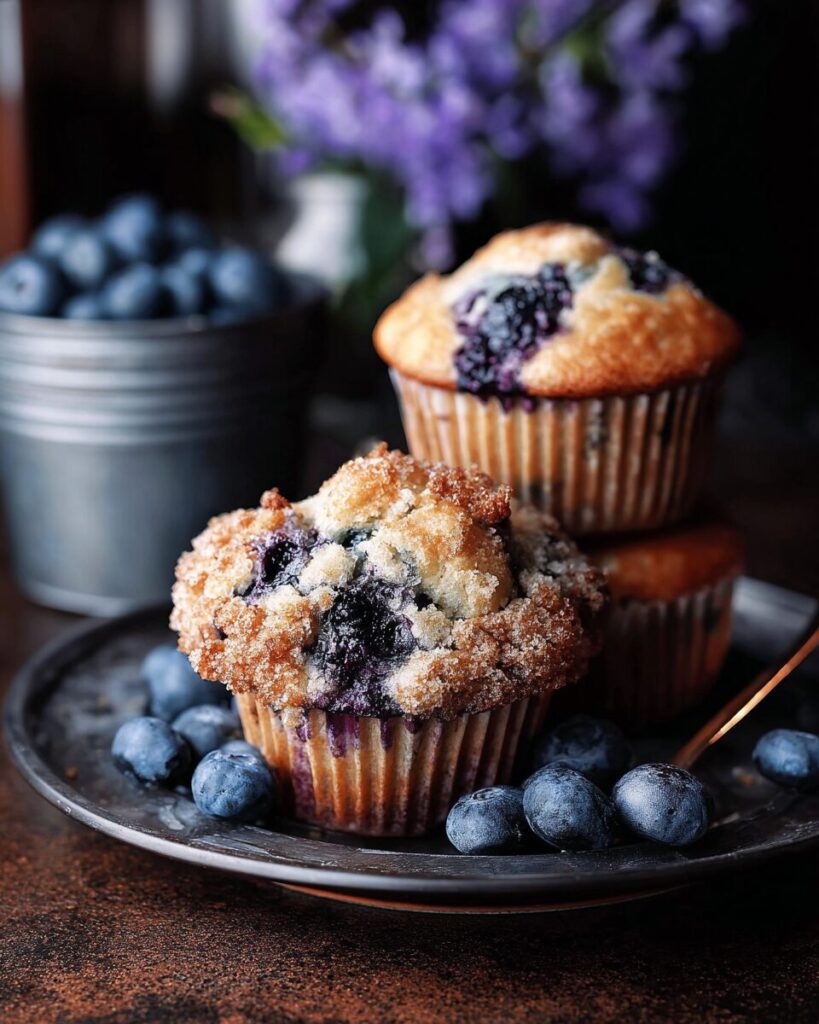 Bakery Style Blueberry Muffins