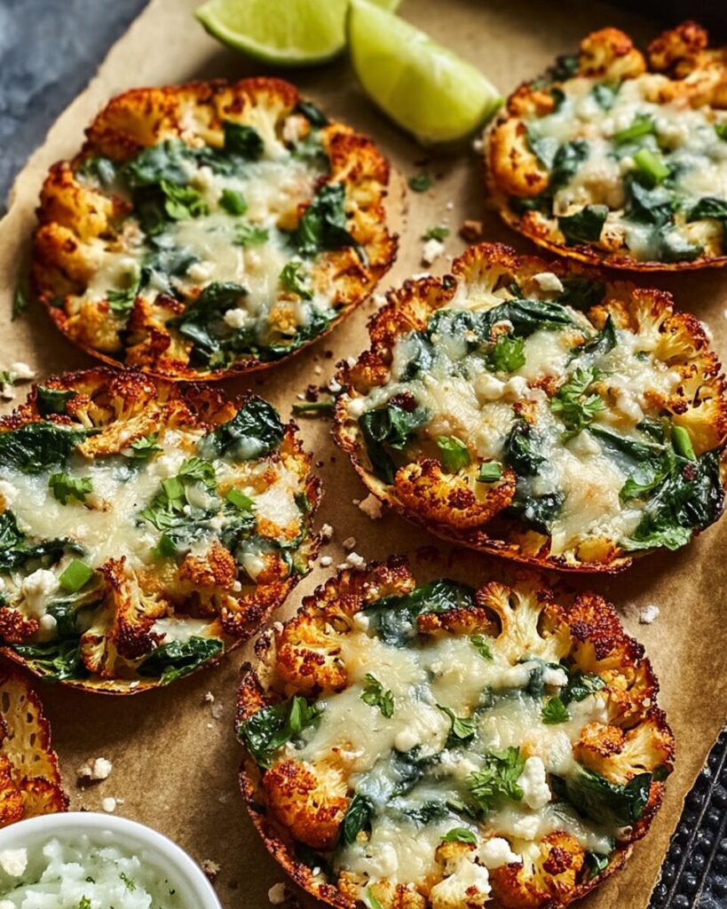 Cauliflower Spinach Taco Shells