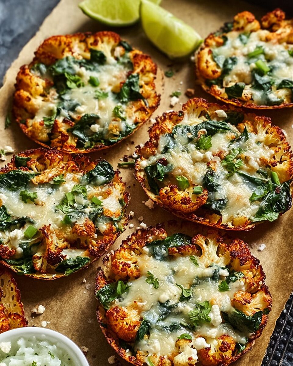 Cauliflower Spinach Taco Shells
