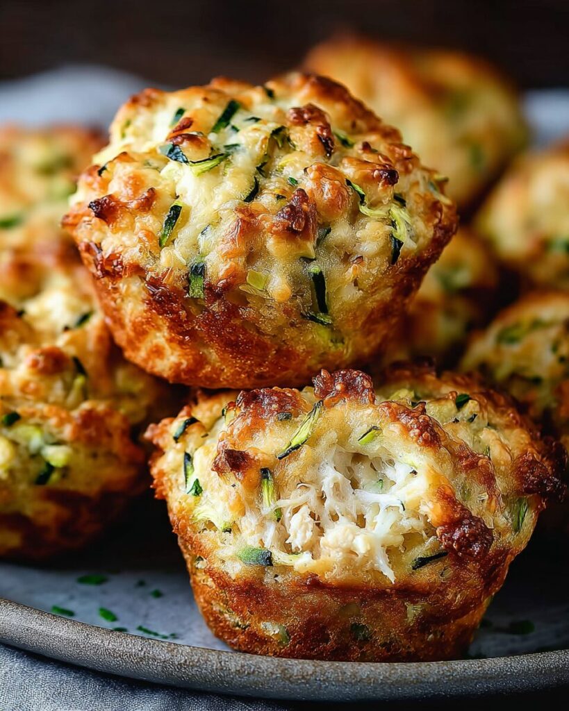 Chicken, Cheese, and Zucchini Muffins