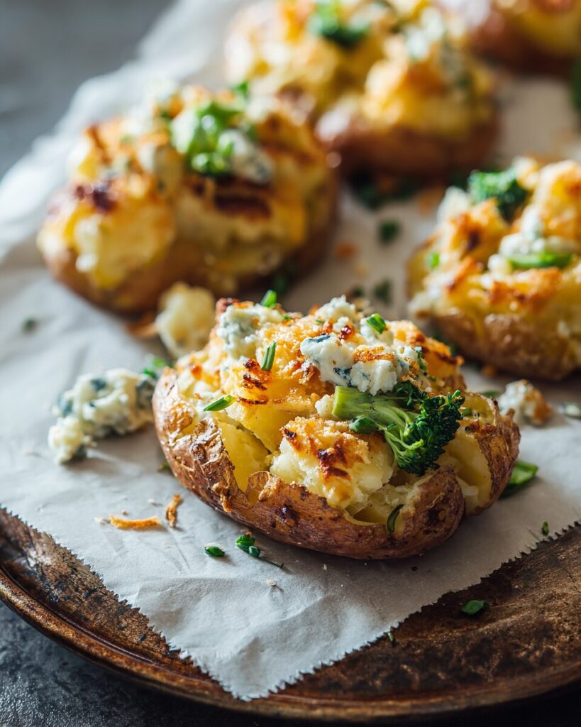 Broccoli Cheddar Twice Baked Potatoes