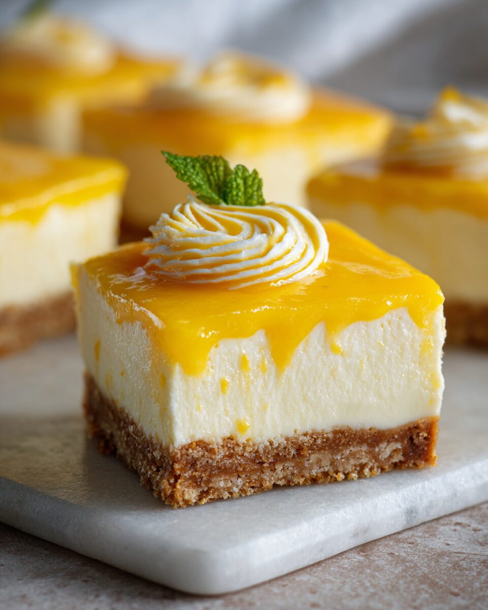 Easy Mango Cheesecake Bars