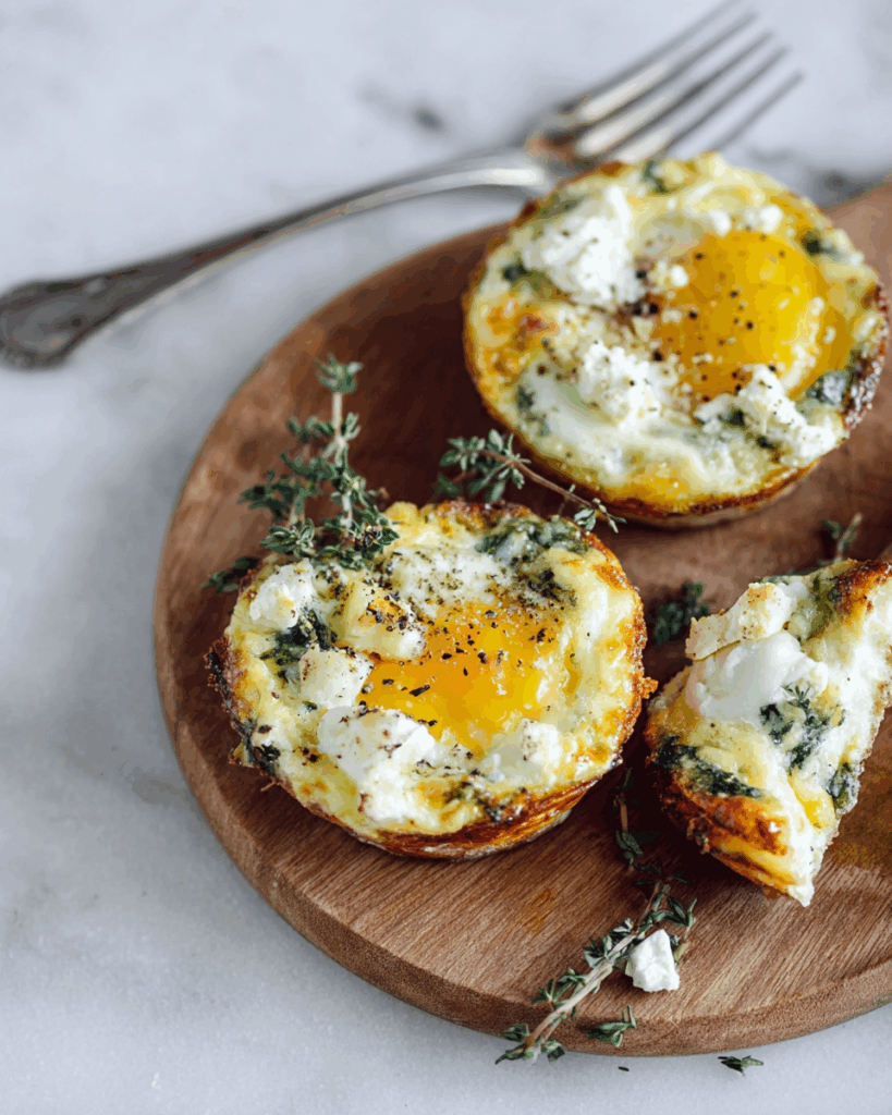 Easy Baked Egg Ricotta Thyme Cups