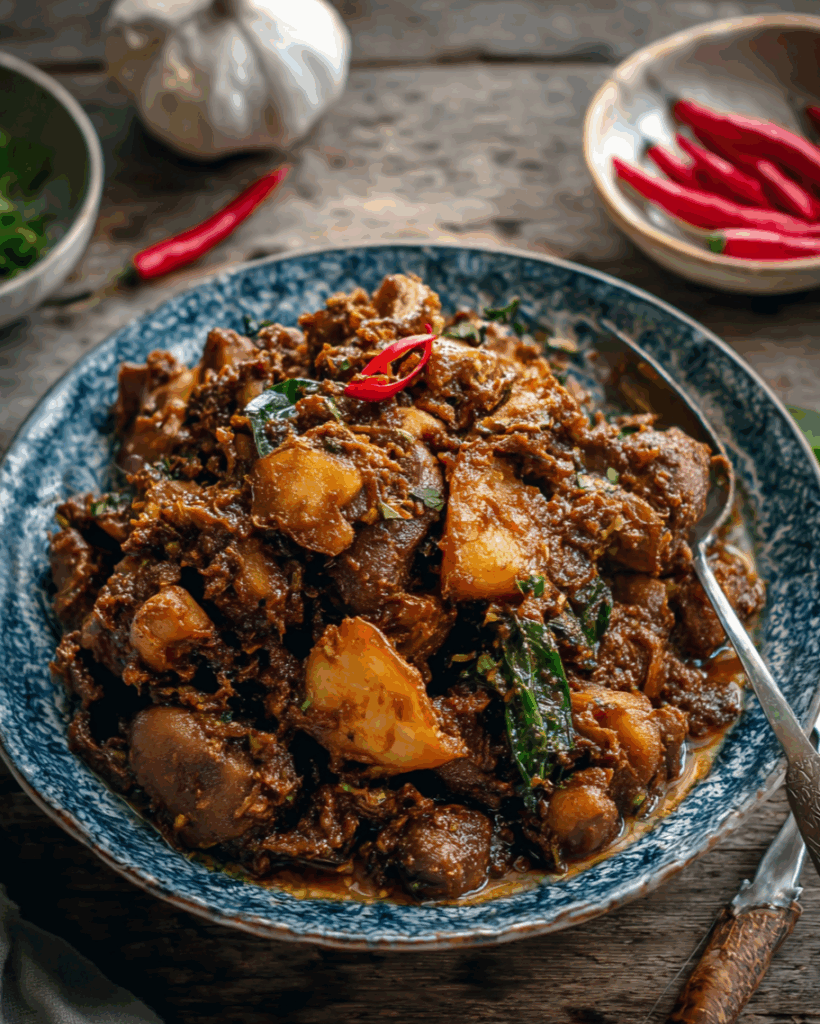 Delicious Vegan Mushrooms Rendang