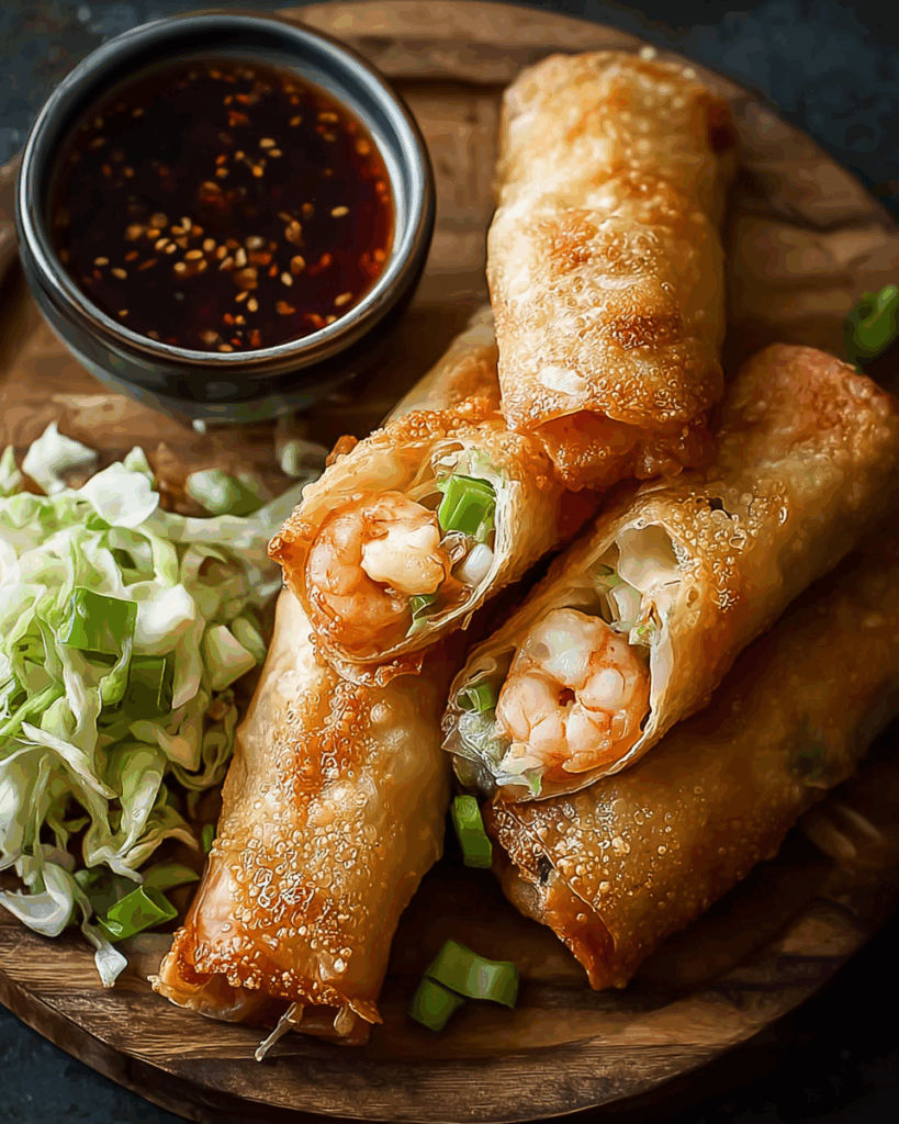 Crispy Shrimp & Cabbage Egg Rolls