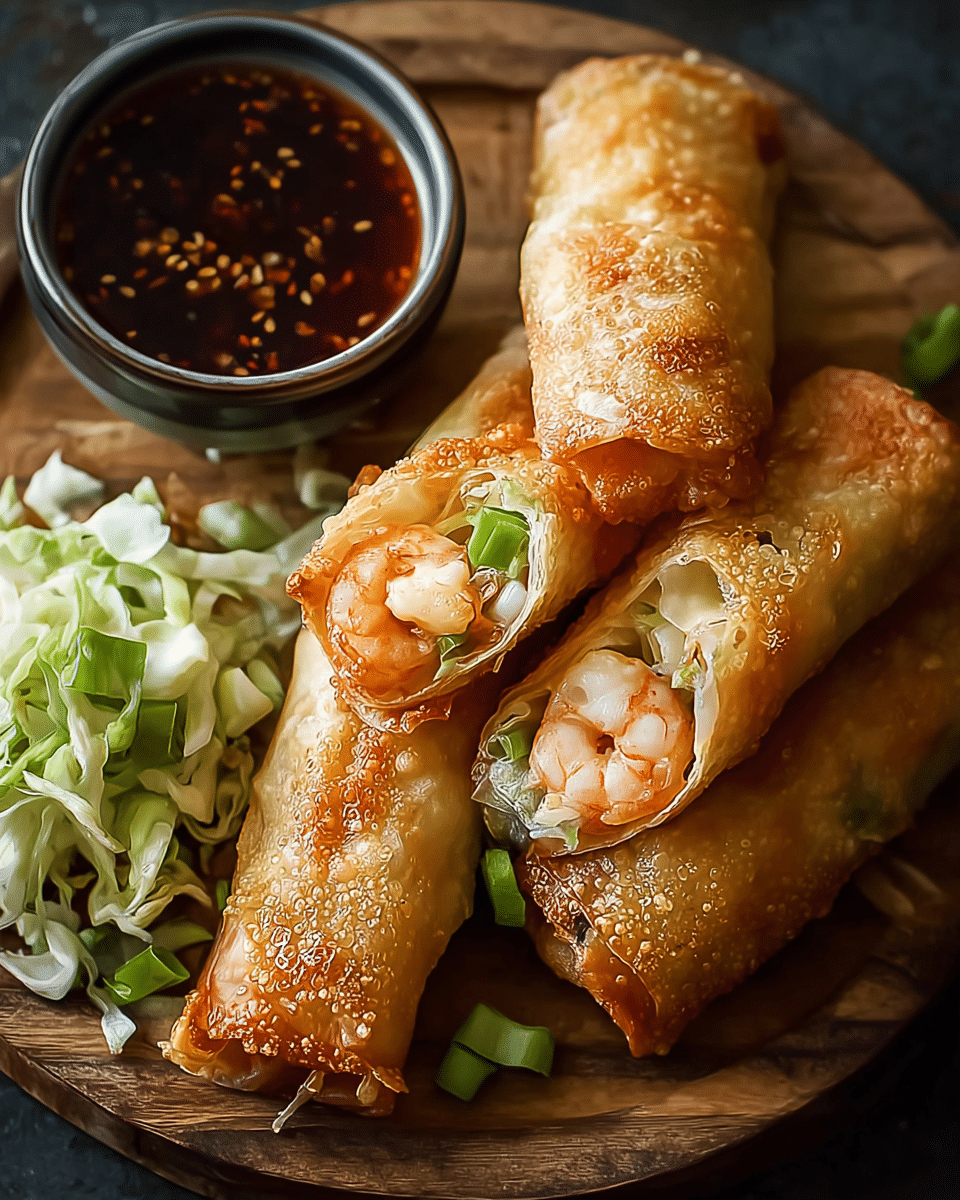 Crispy Shrimp & Cabbage Egg Rolls
