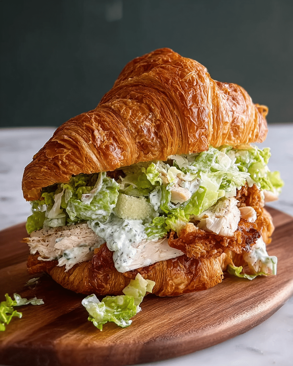 Croissant Chicken Caesar Salad Sandwich