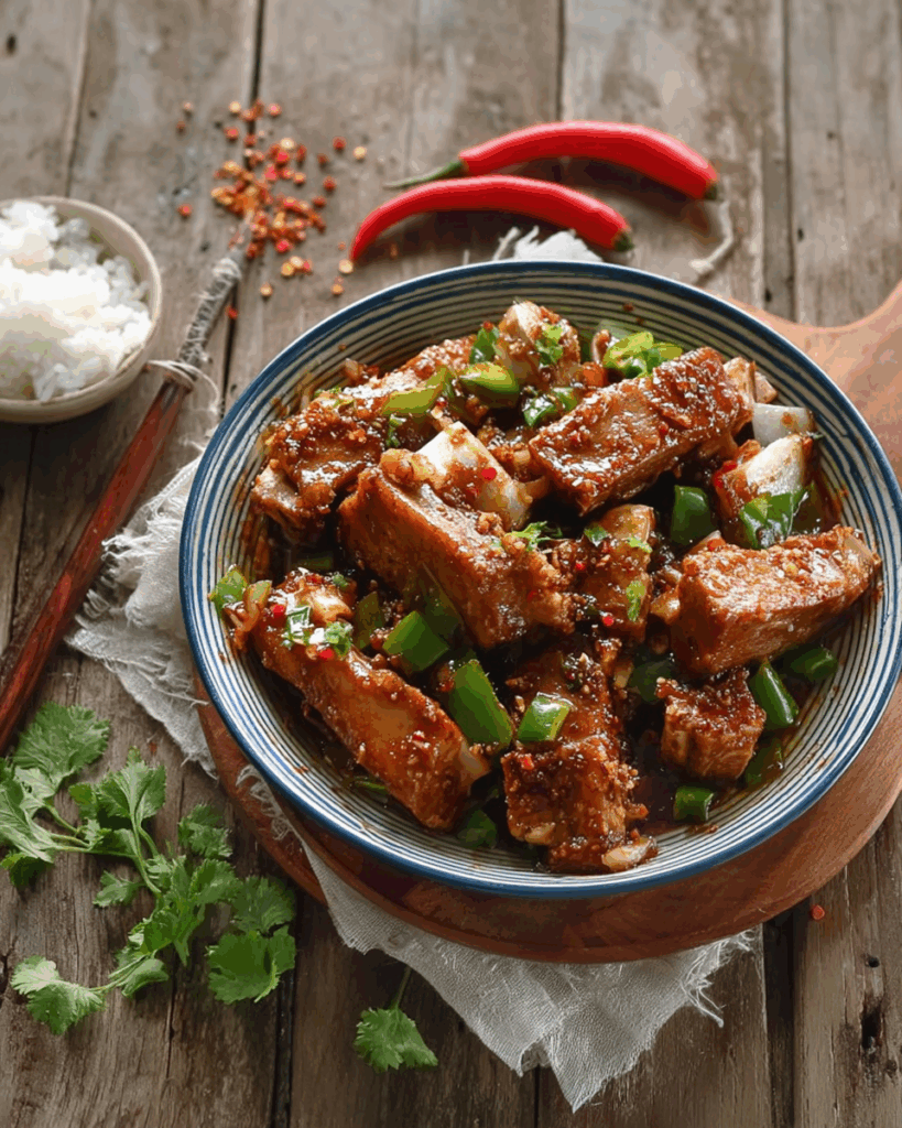 Savory Pork Ribs in Black Bean Sauce