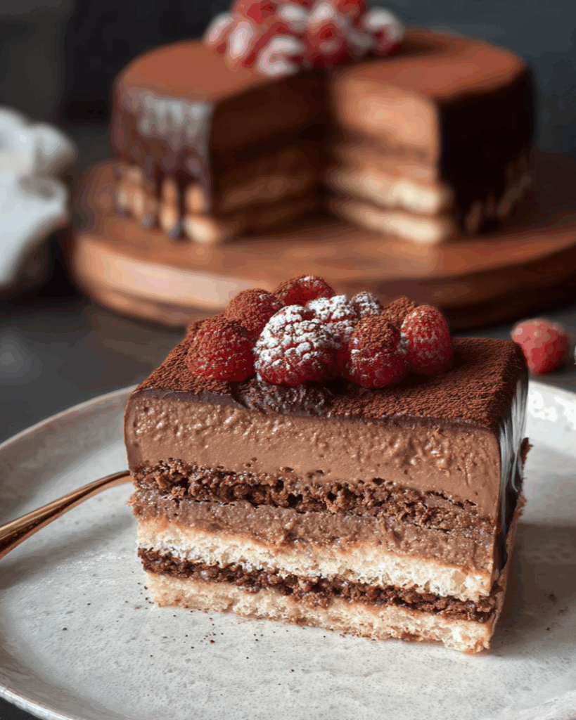 Decadent No-Bake Creamy Chocolate Cake