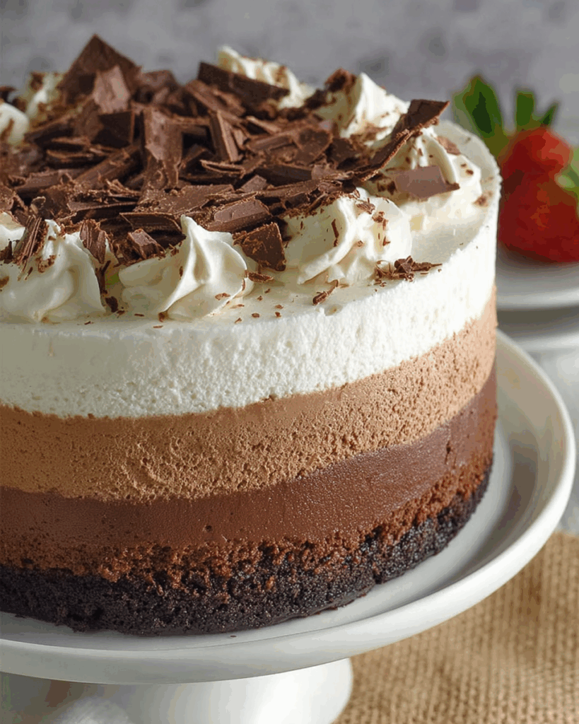 Triple Chocolate Mousse Cake