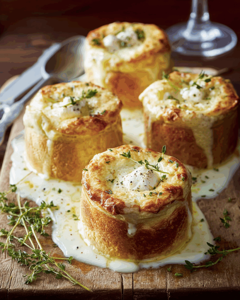 Elegant Twice-Baked Goat’s Cheese Soufflés