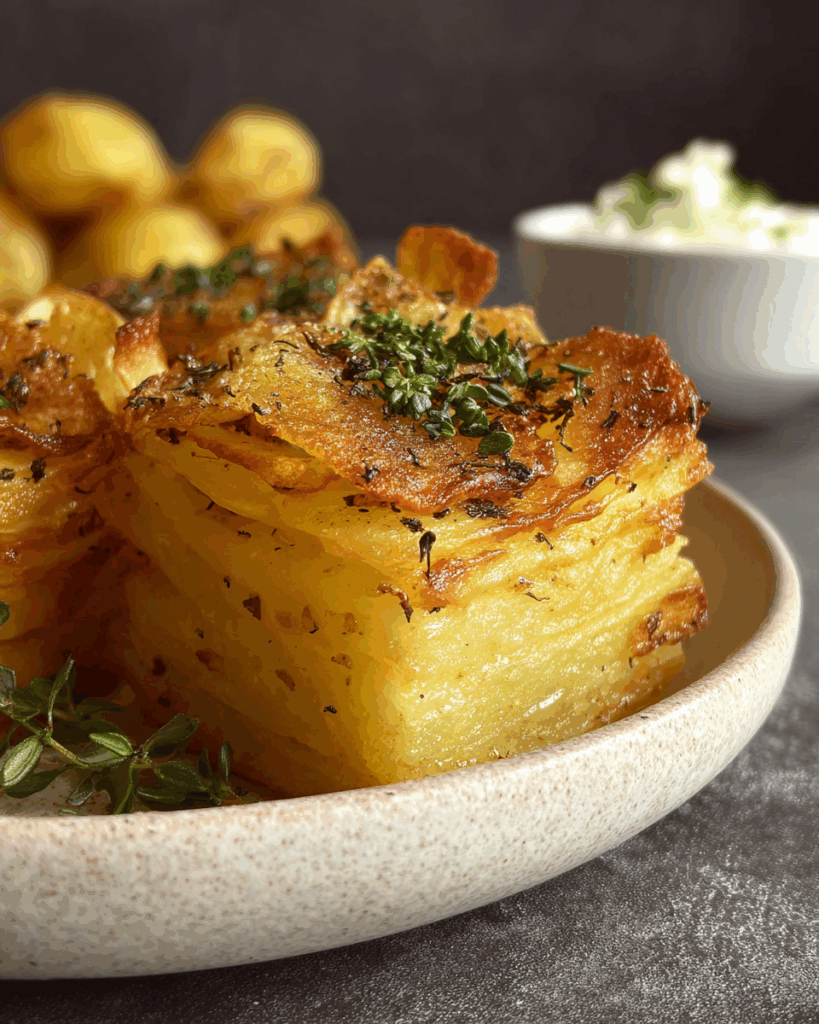 Elegant Crispy Potato Pavé