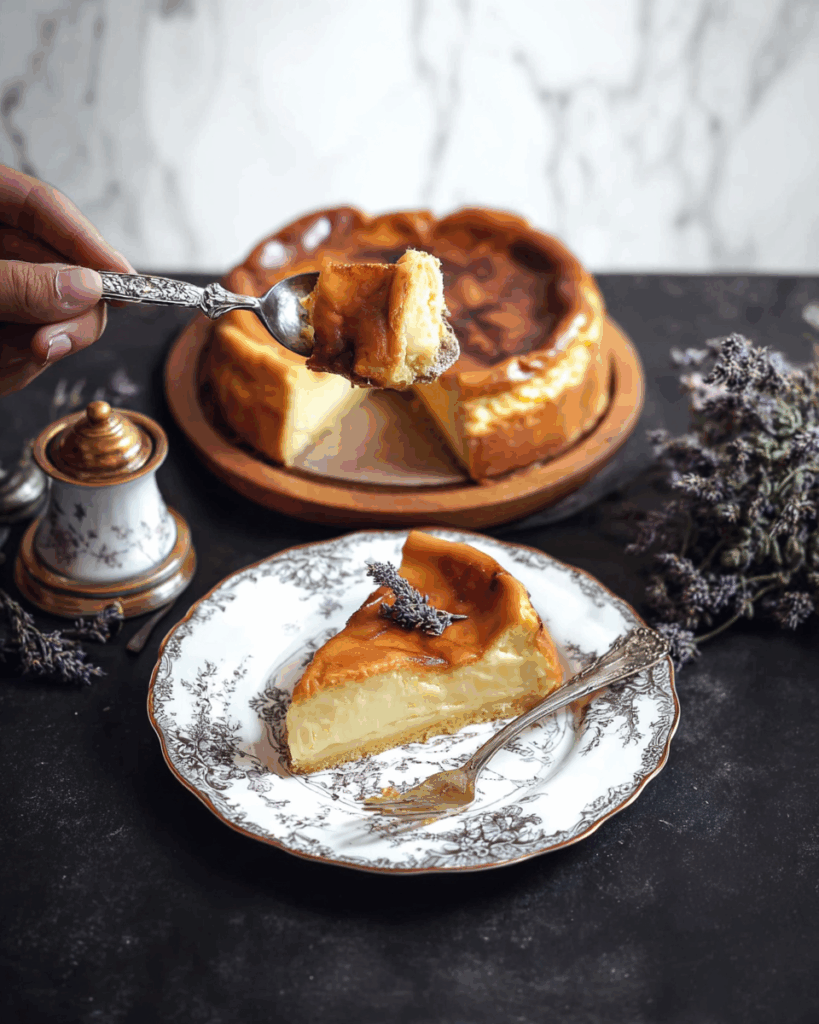 Decadent Earl Grey Burnt Cheesecake