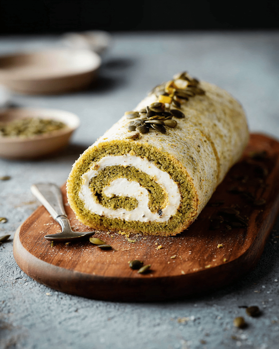 Gluten-Free Pumpkin Seed Swiss Roll