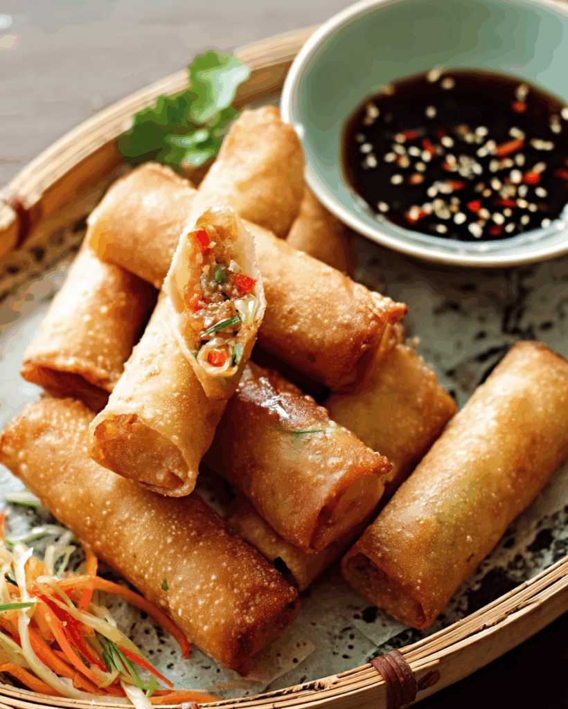 Crispy Air-Fryer Chicken Spring Rolls