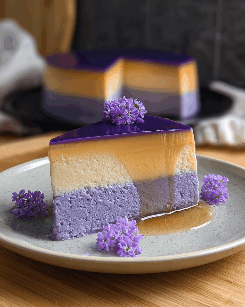 Irresistible Ube Leche Flan Cake