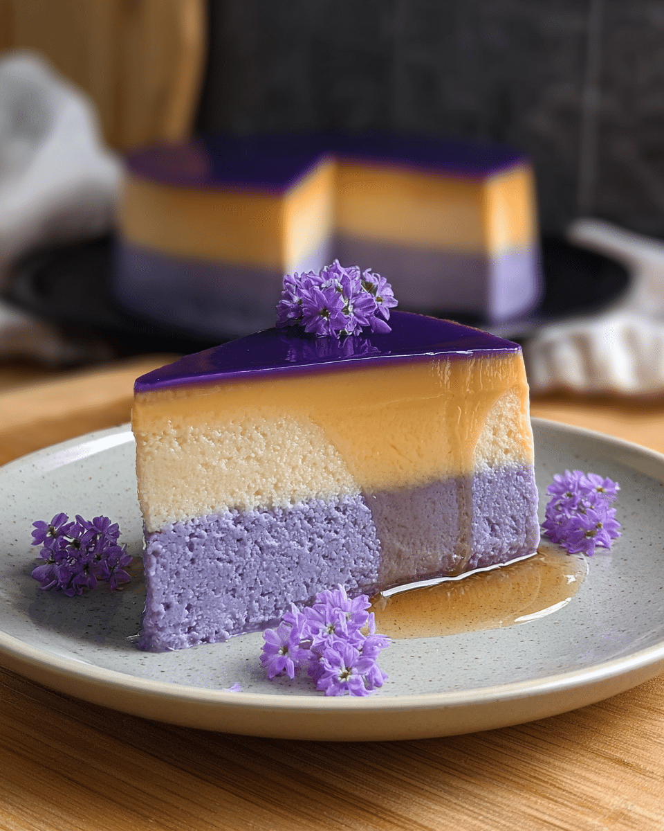 Irresistible Ube Leche Flan Cake