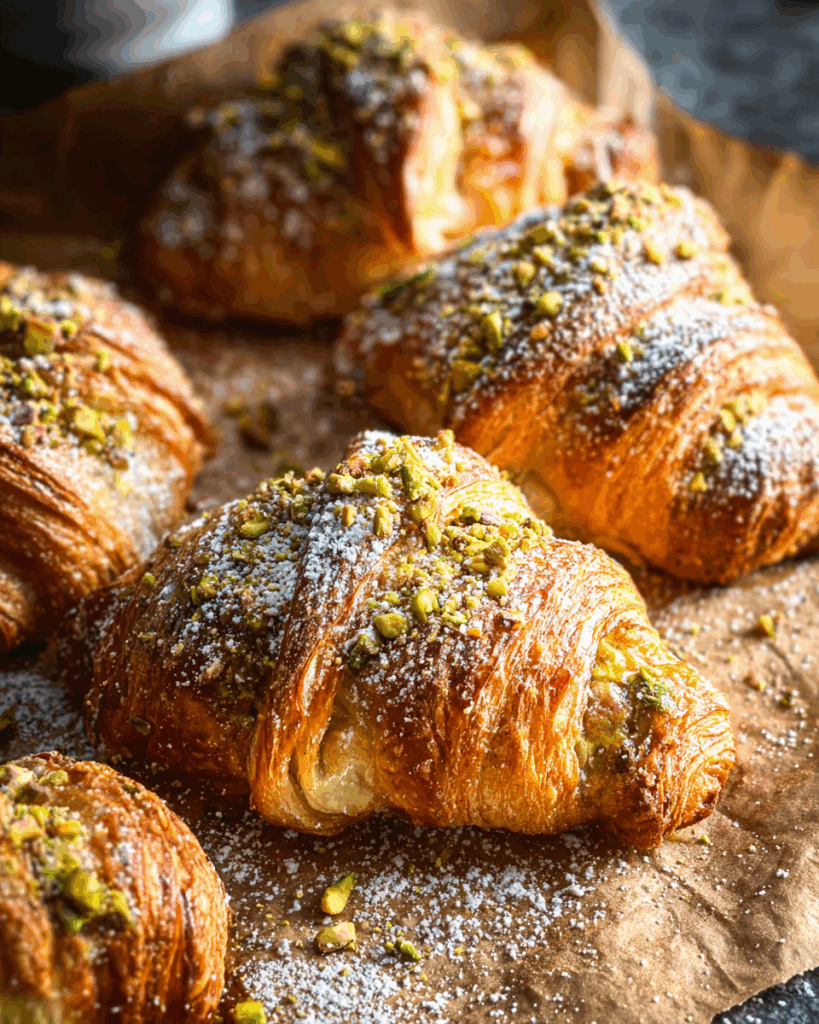 Pistachio-Filled Croissants