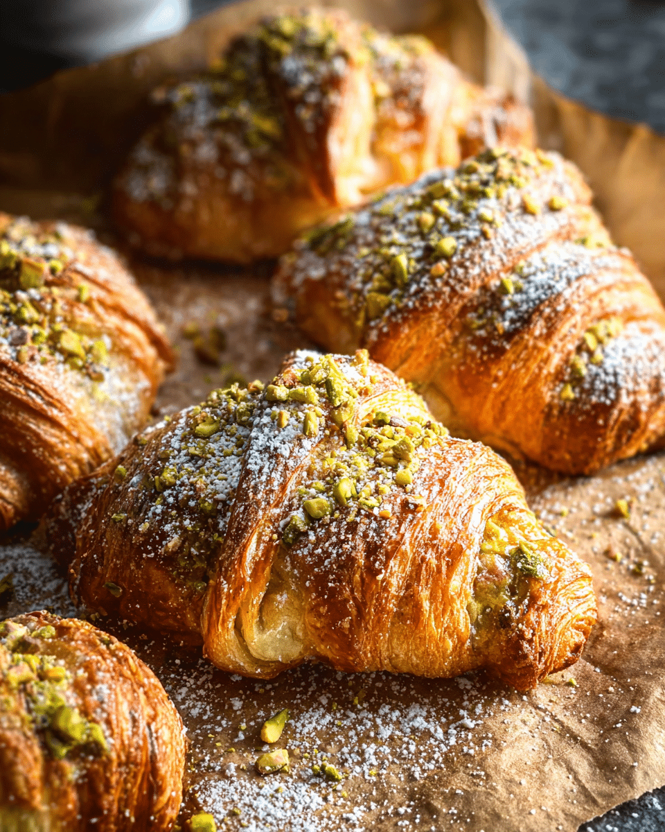 Pistachio-Filled Croissants