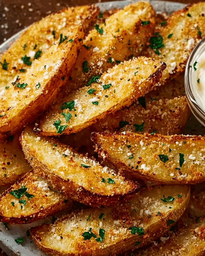 Baked Garlic Parmesan Potato Wedges