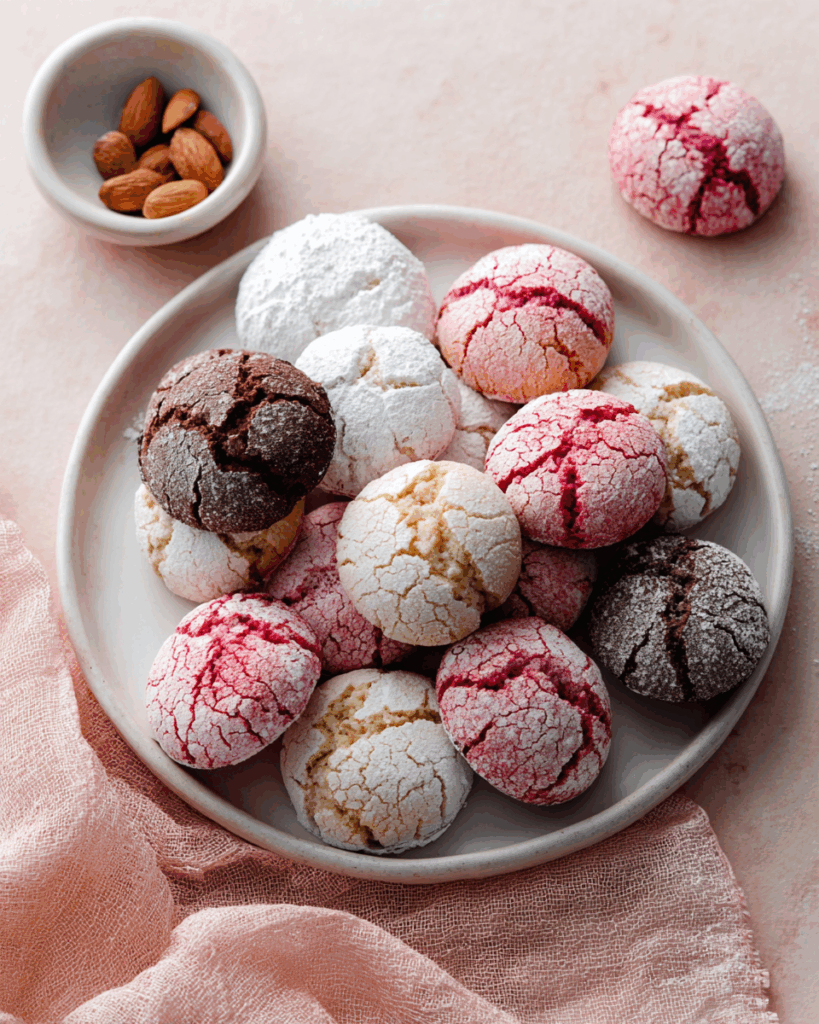 Neapolitan Amaretti Cookies: Marbled